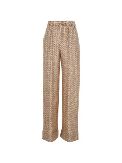 HERNO PATTERNED DRAWSTRING-FASTENING TROUSERS