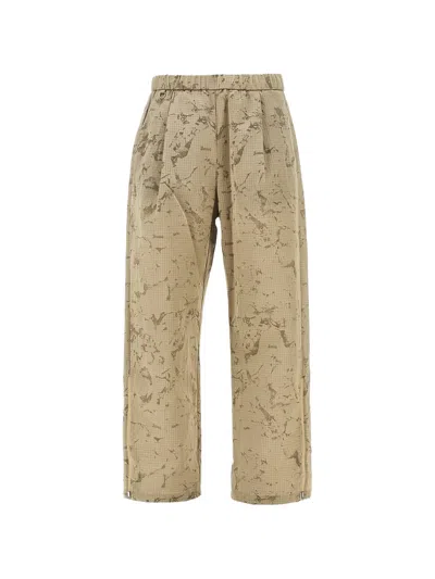 Herno Patterned Trousers In Neutral