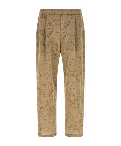 Herno Patterned Trousers In Nude