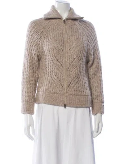 Pre-owned Herno Patterned V-neck Sweater W/ Tags In Neutral