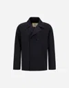 Herno Navy Blue Cotton Trench Coat In Blue