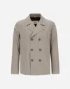 Herno Dove Grey Dean Peacoat In Dove Grey