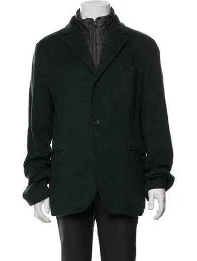 Pre-owned Herno Peacoat In Green