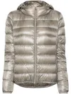 Herno Giada Hooded Puffer Jacket In Gray