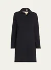 Herno Pef Snap Front Scuba Coat In Black
