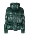 Herno Woven Zip Front Jacket In Green