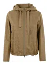 HERNO PERFORATED JACKET WITH HOOD