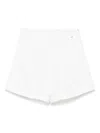 Herno Perforated Shorts With Geometric Shapes In White
