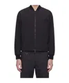 Herno Perforated-panel Bomber Jacket In Black