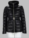 Herno Shniy Padded Down Jacket With Belt Coats Black In Black
