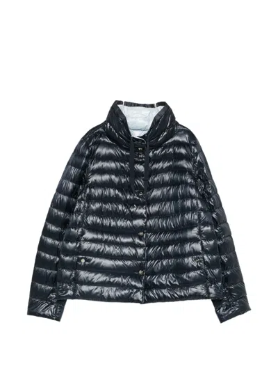 Herno High-neck Reversible Padded Jacket In Blue
