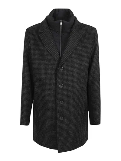 Herno Ca000200u.33436r-9394 Nero Grigio In Grey