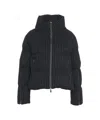 Herno Pied De Poule Short Puffer Coat In Black