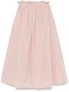 Herno Pink Midi Skirt With Elasticated Waistband In Pink