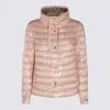 Herno Pink And Beige Reversible Short Down Jacket In 4019