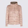 Herno Pink And Beige Reversible Short Down Jacket In 4019