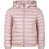 HERNO PINK DOWN JACKET FOR GIRL WITH LOGO