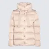 Herno Quilted Cape Jacket High Collar In Neutral
