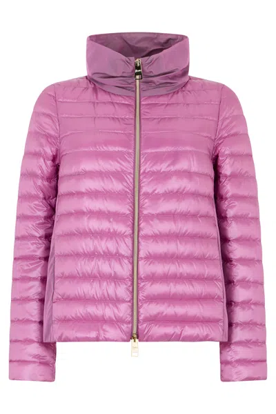 Herno Pink Down Jacket With Versatile And Comfortable Design In Purple