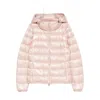 Herno Hooded Quilted Jacket In Pink