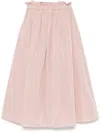 Herno Pink Midi Skirt With Elasticated Waistband