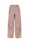 Herno Trousers Featuring Elastic Waistband And Wide Leg In Rosacipria