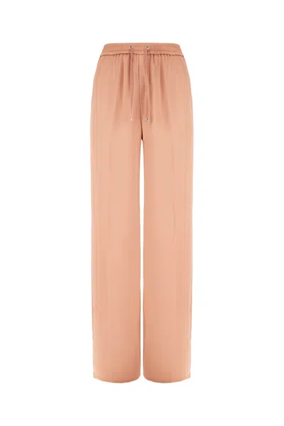 Herno Pink Polyester Pants In Rosa Scuro