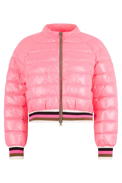 Herno Pink Quilted Cropped Jacket