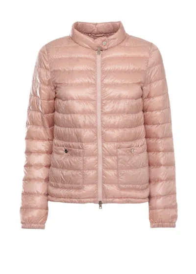 Herno Pink Quilted High Neck Down Jacket
