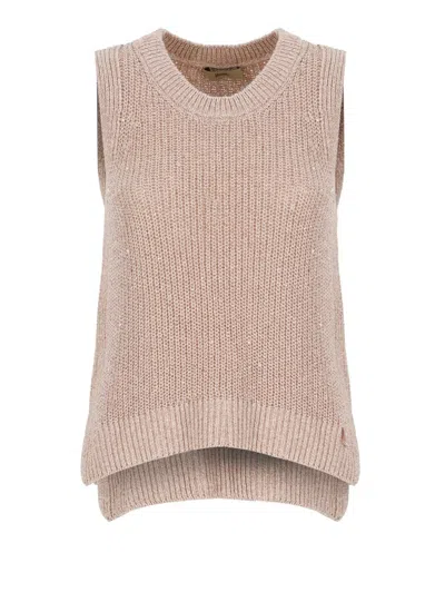 Herno Pink Top Adorned With Micro Paillettes
