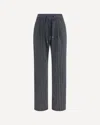 Herno Pinstripe-pattern Drawstring Trousers In Blue
