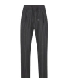 Herno Pinstripe-pattern Drawstring Trousers In Gray