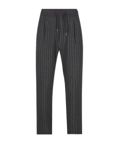 HERNO HERNO PINSTRIPED DRAWSTRING PANTS