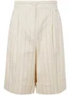 Herno Linen-cotton Shorts In White