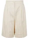 Herno Linen-cotton Shorts In White