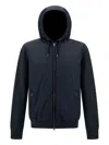 Herno Blue Jacket With Zip-up Front In Black
