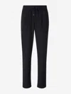 Herno Drawstring Resort Trousers In Midnight Blue