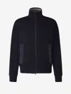 Herno Virgin Wool Zip-up Sweater In Black