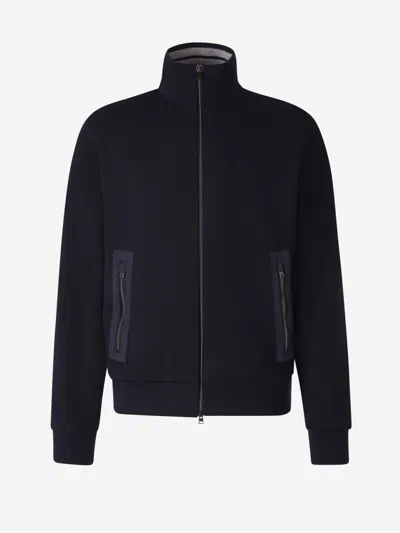 HERNO HERNO PIQUÉ ZIPPER CARDIGAN
