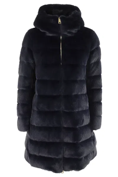 Herno Piumino A Shape In Faux Fur In 9200