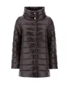 Herno Amelia Quilted Nylon Down Jacket In Brown