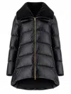 Herno A-shape Glossy Polyamide Down Jacket In Black