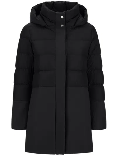 Herno Piumino A-shape Con Pannelli In Black