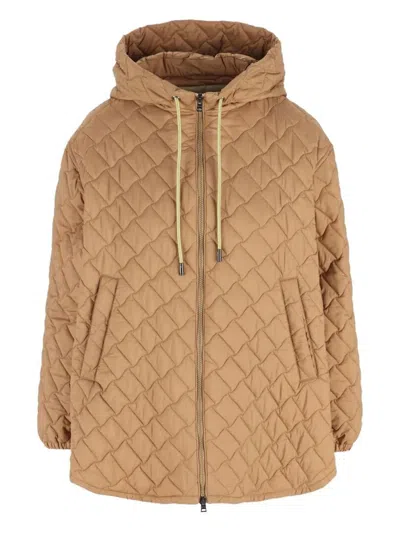 Herno A-shape Down Jacket In Quilting Ecoage In Neutral