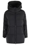 Herno Quilted Puffer Jacket With Removable Hood In Black