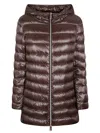 Herno A-shape Ultralight Down Jacket With Adjustable Hood In Brown