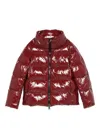 Herno Shiny Cape Down Jacket Coats Bordeaux In Burgundy