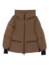 Herno 2layers Hooded Short Down Jacket Clothing In Brown