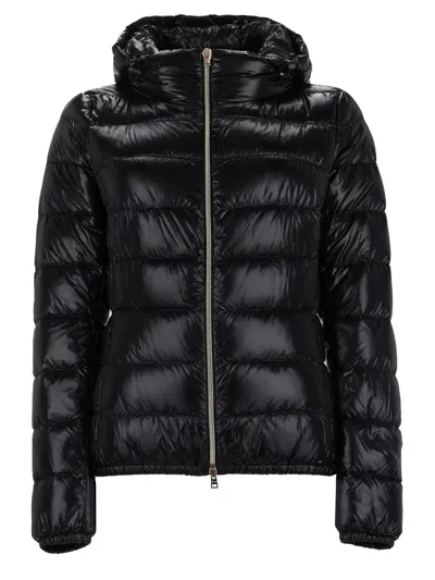 Herno Giada Hooded Padded Jacket In Black