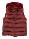 Herno Padded Vest Hood In Red